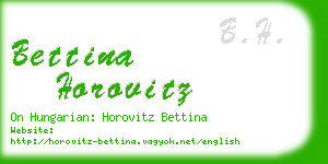 bettina horovitz business card